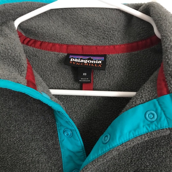 Patagonia pullover size XS grey and blue - Picture 3 of 4